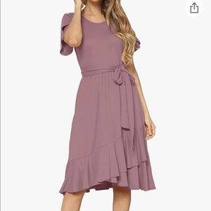 Casual, Flowy, Short sleeve MIDI dress